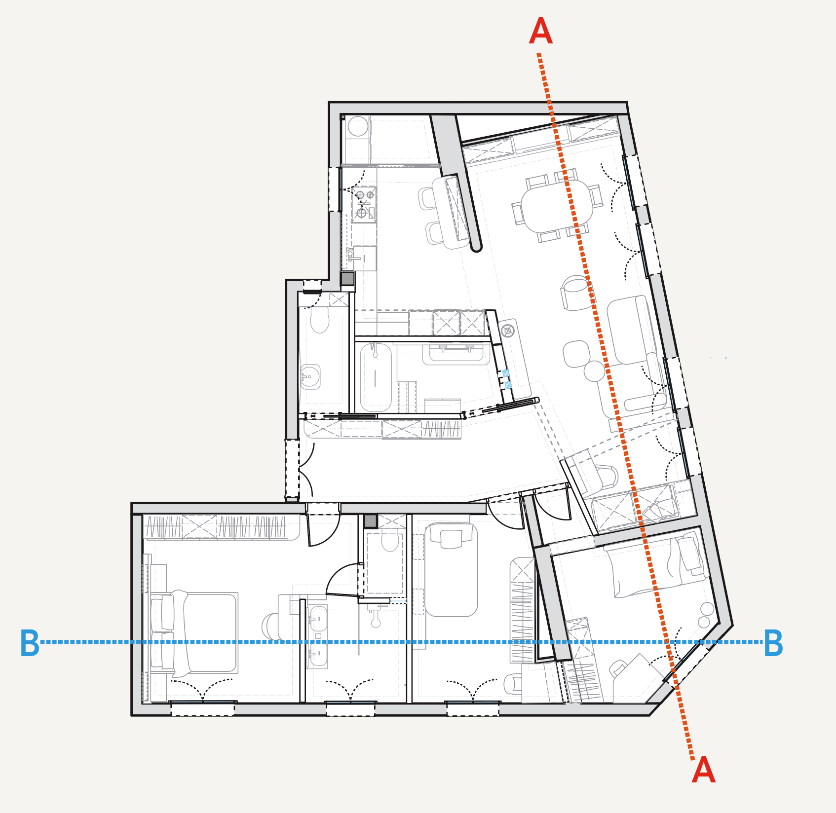 Plan coupes Chalet